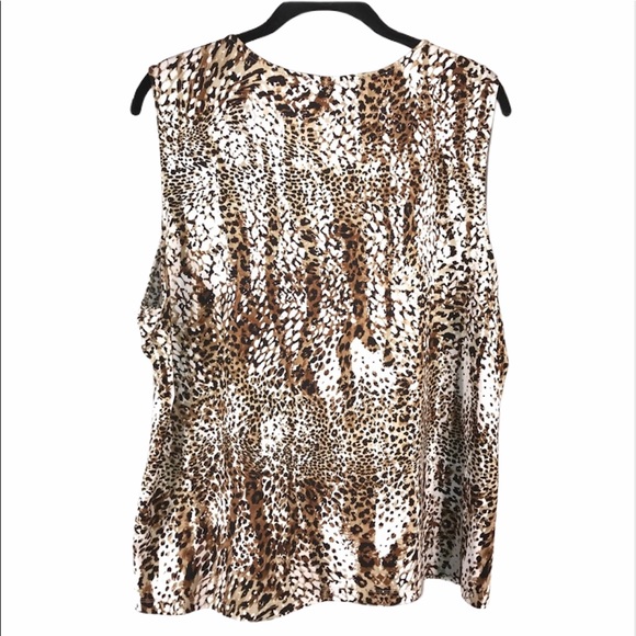 Leopard Ruffle Layers Top, size PXL - Picture 5 of 8